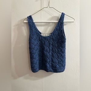 Dark Blue Cropped Tank